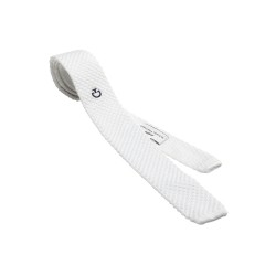Cravatta tricot con logo con spilla in metallo