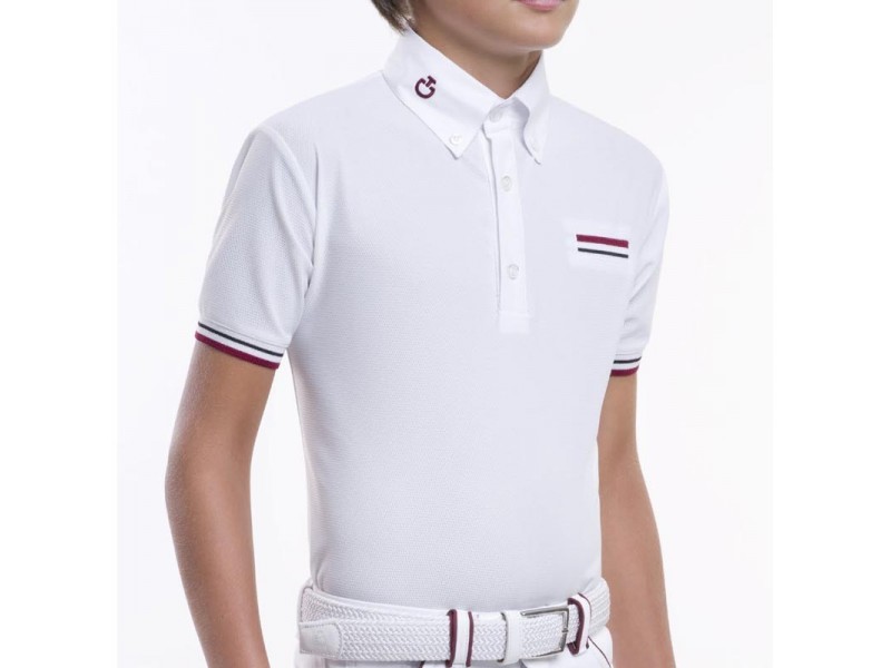 Polo da competizione Cavalleria Toscana Tech Net da ragazzo