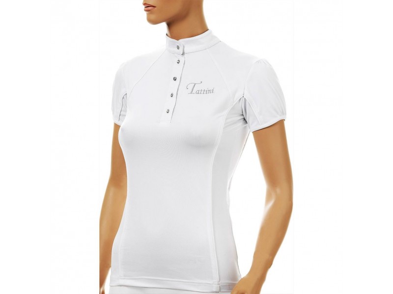 Polo Tattini Donna Bottoni Con Strass Polo Tattini Donna Bottoni Con Strass