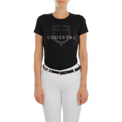 T-SHIRT DONNA LOGO GLITTER EQUESTRO