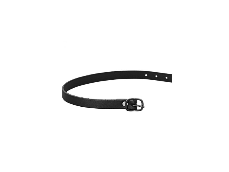 SPERONI HS SPUR STRAPS LEATHER BLACK 45CM W.BUCKLE ST.ST./BLACK