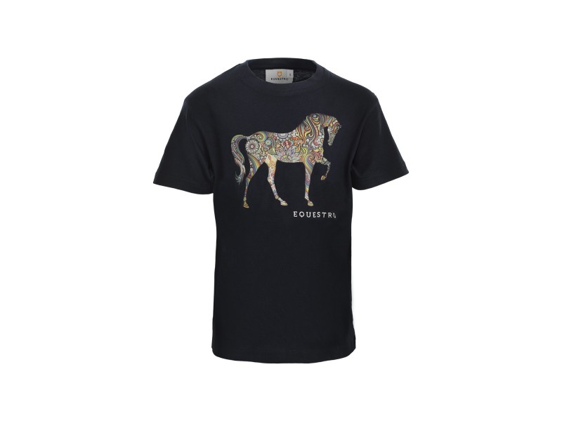 T-SHIRT BIMBO/A CAVALLINO